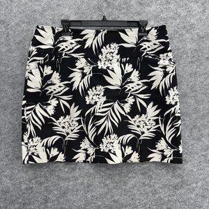 S. C. & Co. Women's Activewear Pull On Skort Golf Tennis Black White, Size XXL